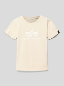 Alpha Industries T-Shirt Mit Label-Print - Offwhite