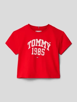 Tommy Hilfiger Teens T-Shrit Mit Label-Print - Rot