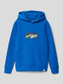 Jack & Jones Hoodie Mit Label-Print - Royalblau