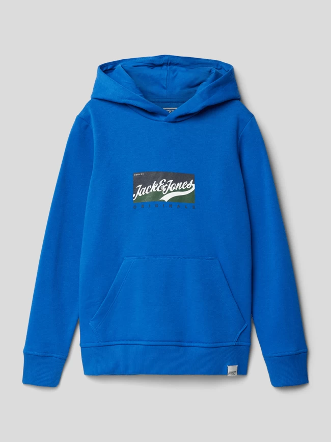 Jack & Jones Hoodie Mit Label-Print - Royalblau 1 Jack & Jones Hoodie Mit Label-Print - Royalblau
