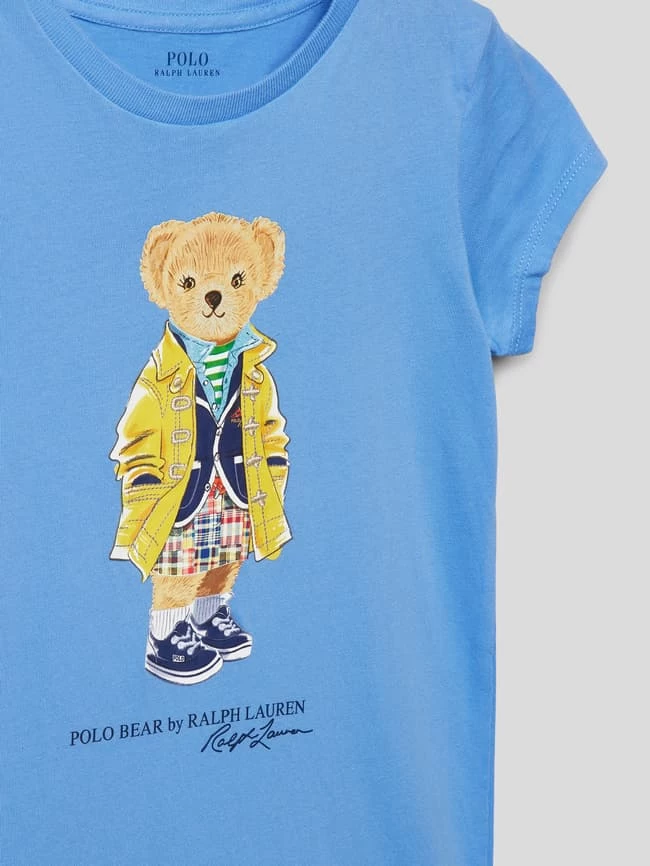 Polo Ralph Lauren Kids Kleid Mit Motiv-Print Modell 'BEAR DRESS' - Blau 2 Polo Ralph Lauren Kids Kleid Mit Motiv-Print Modell 'BEAR DRESS' - Blau – Bild 2