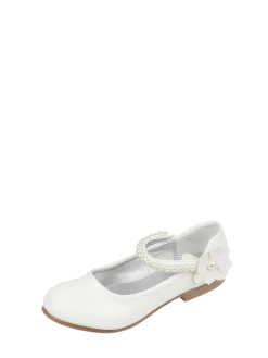 Happy Girls Ballerinas Mit Blüten-Applikation - Ecru