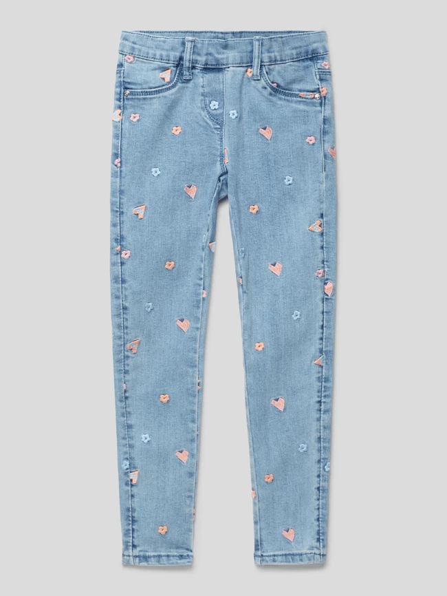 S.Oliver RED LABEL Jeans Mit Floralem Stitching - Blau 1 S.Oliver RED LABEL Jeans Mit Floralem Stitching - Blau