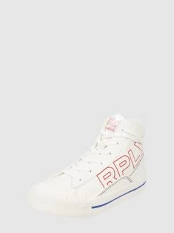 Replay High Top Sneaker Aus Canvas - Weiß