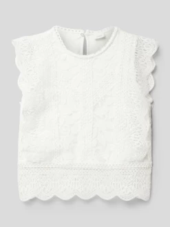 S.Oliver RED LABEL Bluse Mit Rundhalsausschnitt - Weiß