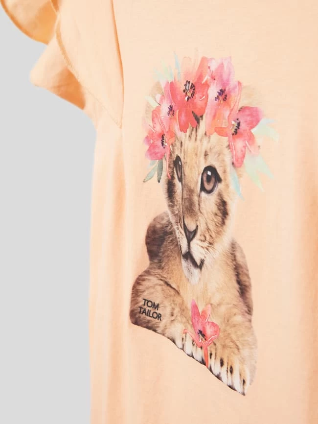 Tom Tailor T-Shirt Mit Motiv-Print - Apricot 2 Tom Tailor T-Shirt Mit Motiv-Print - Apricot – Bild 2