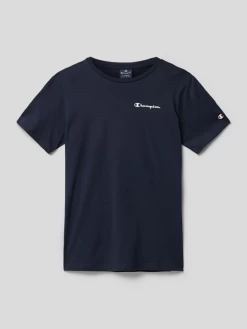 CHAMPION T-Shirt Mit Logo-Print - Marineblau