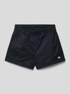 CHAMPION Shorts Mit Logo-Print - Schwarz