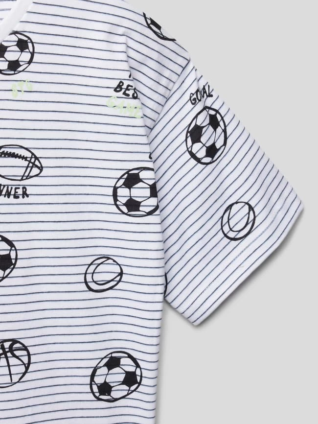 Staccato T-Shirt Mit Streifenmuster - Weiß 2 Staccato T-Shirt Mit Streifenmuster - Weiß – Bild 2