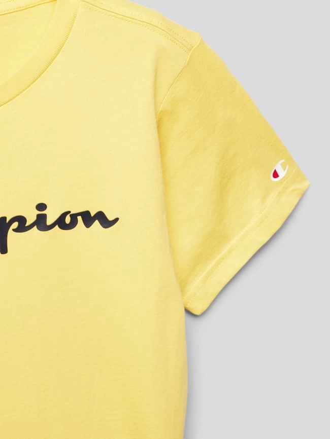 CHAMPION T-Shirt Mit Label-Print - Gelb 2 CHAMPION T-Shirt Mit Label-Print - Gelb – Bild 2