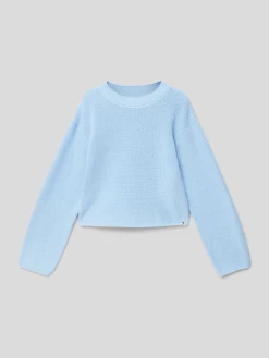 Garcia Strickpullover Mit Rundhalsausschnitt - Hellblau