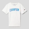 CHAMPION T-Shirt Mit Logo-Print Modell 'Rochester' - Ecru