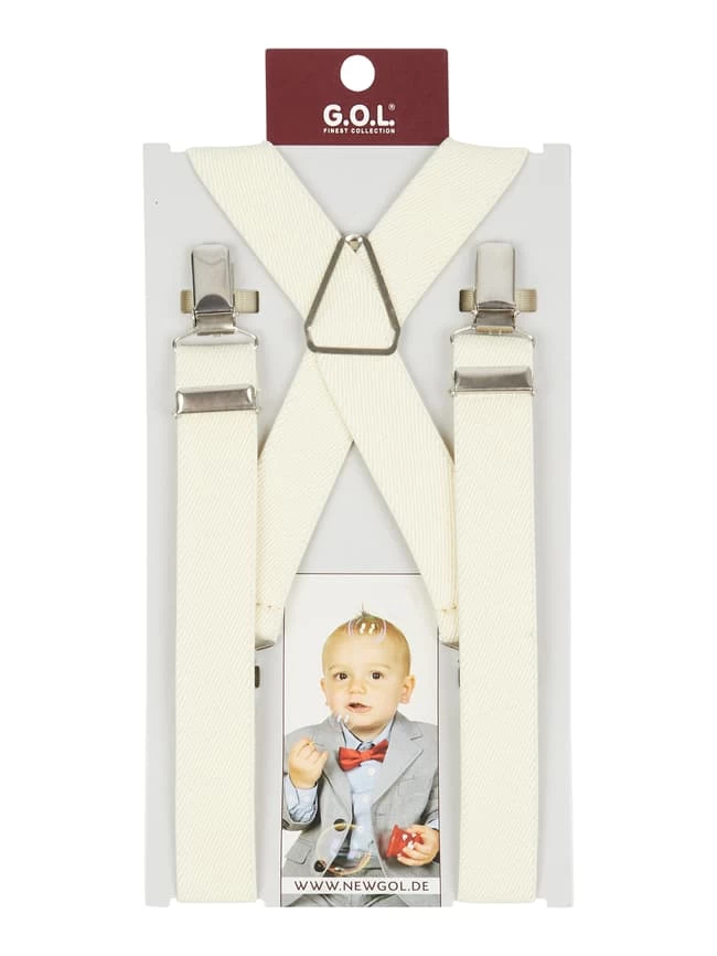 G.O.L. Hosenträger In X-Form - Offwhite 3 G.O.L. Hosenträger In X-Form - Offwhite – Bild 3