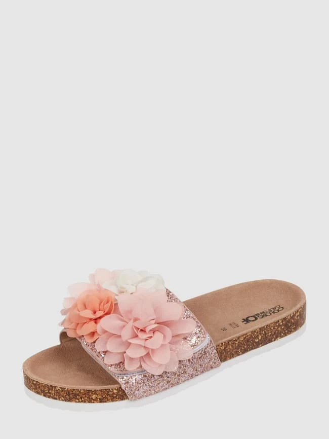 Colors Of California Pantolette Mit Blüten-Applikationen - Hellrosa 1 Colors Of California Pantolette Mit Blüten-Applikationen - Hellrosa