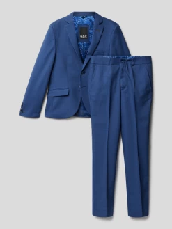 G.O.L. Anzug Mit Feinem Muster - Royalblau