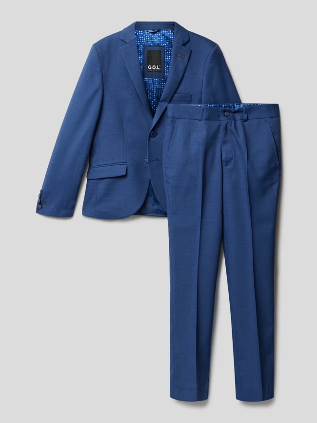 G.O.L. Anzug Mit Feinem Muster - Royalblau 1 G.O.L. Anzug Mit Feinem Muster - Royalblau
