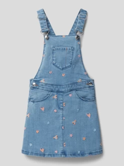 S.Oliver RED LABEL Latzkleid Mit Motiv-Stitching - Blau