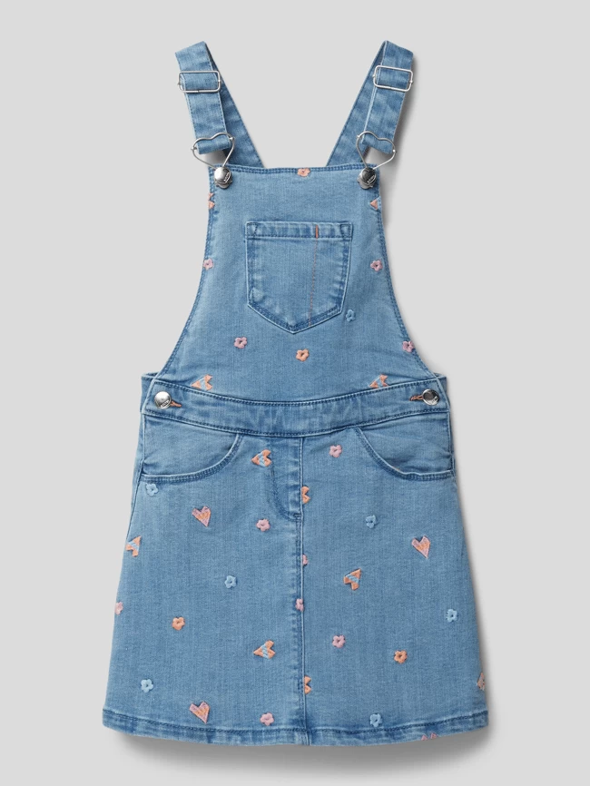 S.Oliver RED LABEL Latzkleid Mit Motiv-Stitching - Blau 1 S.Oliver RED LABEL Latzkleid Mit Motiv-Stitching - Blau