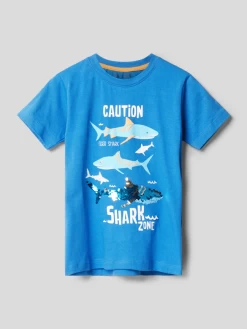 Blue Seven T-Shirt Mit Motiv-Print - Royalblau