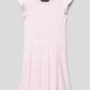 Polo Ralph Lauren Teens Kleid Mit Streifenmuster - Rosa