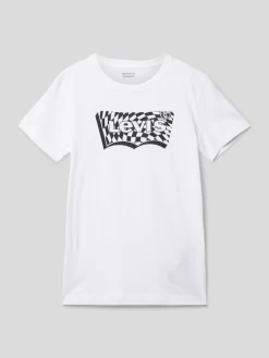 Levi’s® Kids T-Shirt Mit Label-Print - Weiß