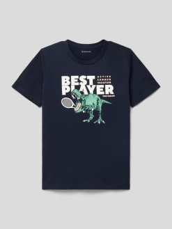 Tom Tailor T-Shirt Mit Motiv-Print - Marineblau