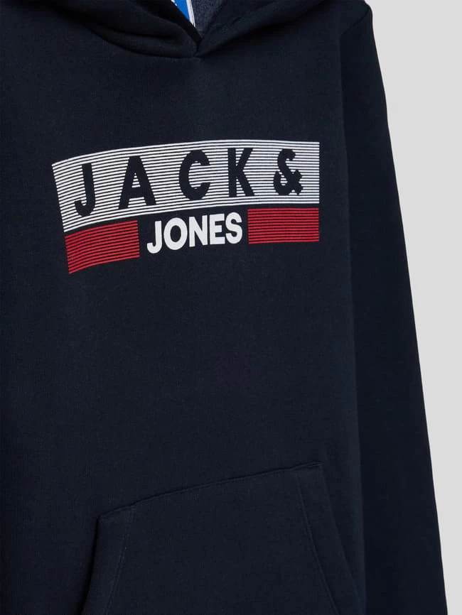 Jack & Jones Hoodie Mit Label-Print - Marineblau 2 Jack & Jones Hoodie Mit Label-Print - Marineblau – Bild 2