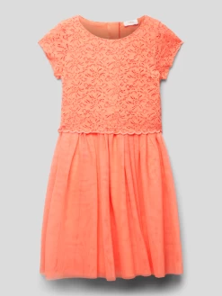 S.Oliver RED LABEL Midikleid Mit Spitzenbesatz - Orange