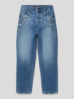 Guess Mum Fit Jeans Mit Paillettenbesatz Modell 'MINIME' - Blau