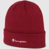 CHAMPION Beanie Mit Label-Stitching - Dunkelrot