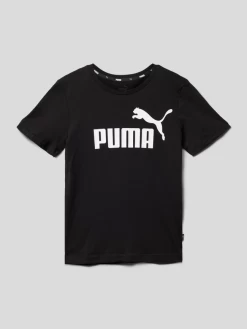 Puma T-Shirt Mit Label-Print Modell 'ESS Logo Tee B' - Schwarz