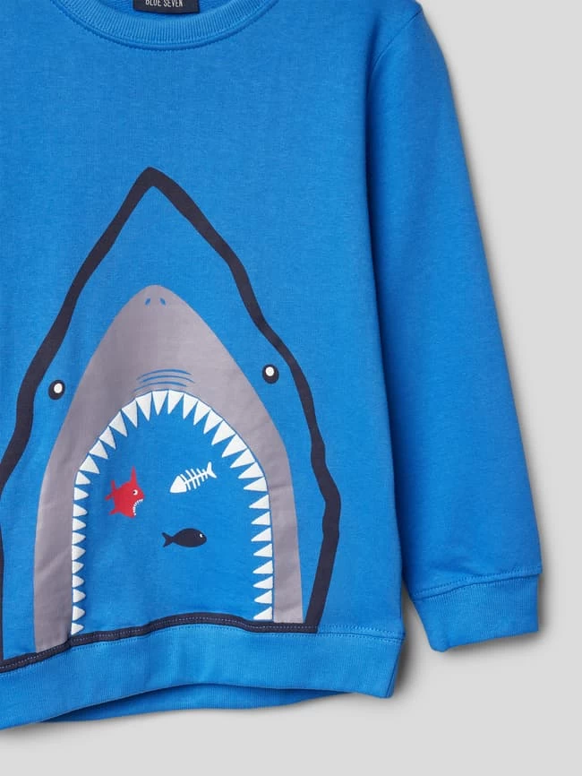 Blue Seven Sweatshirt Mit Motiv-Print - Royalblau 2 Blue Seven Sweatshirt Mit Motiv-Print - Royalblau – Bild 2