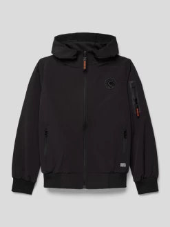 CARS JEANS Jacke Mit Label-Badge Modell 'colin' - Schwarz