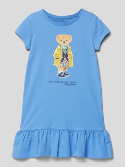 Polo Ralph Lauren Kids Kleid Mit Motiv-Print Modell 'BEAR DRESS' - Blau