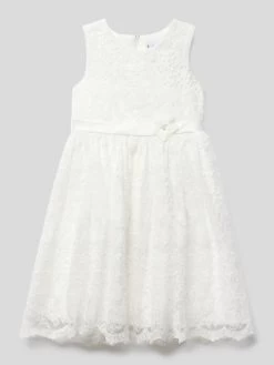 Happy Girls Kleid Mit Zierbesatz - Ecru