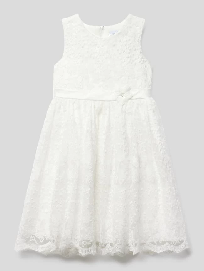 Happy Girls Kleid Mit Zierbesatz - Ecru 1 Happy Girls Kleid Mit Zierbesatz - Ecru