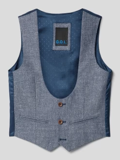 G.O.L. Weste Mit Knopfleiste - Hellblau