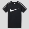 Nike T-Shirt Mit Galonstreifen - Schwarz