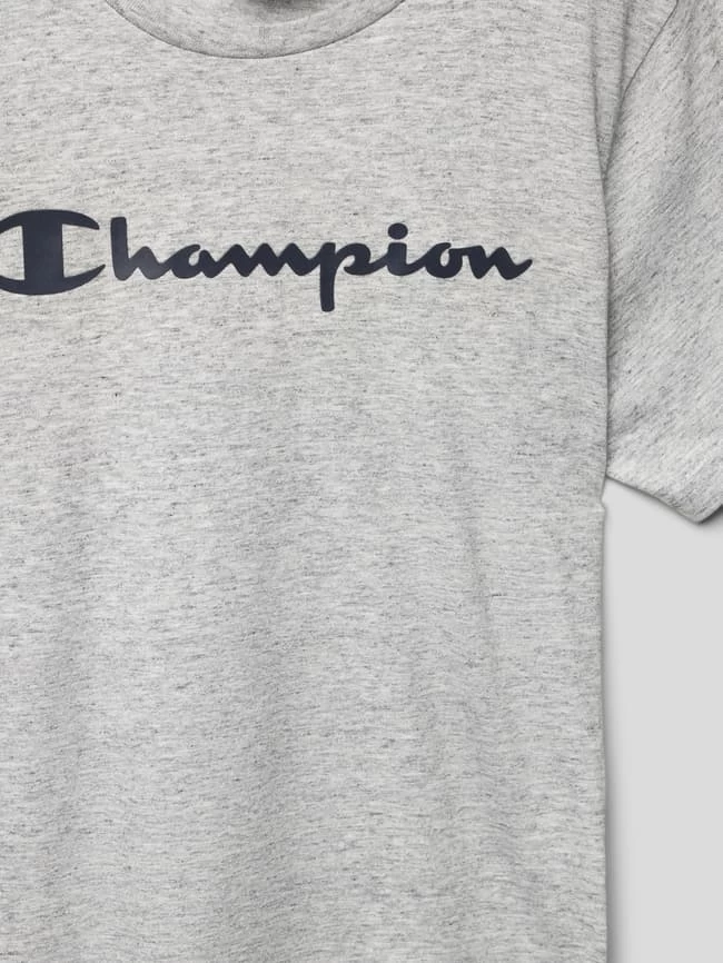 CHAMPION T-Shirt Mit Label-Print - Mittelgrau Meliert 2 CHAMPION T-Shirt Mit Label-Print - Mittelgrau Meliert – Bild 2