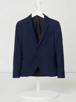 Jack & Jones 2-Knopf-Sakko Mit Woll-Anteil Modell 'Solaris' - Marineblau