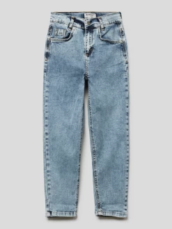 Blue Effect Balloon Fit Jeans Im Used-Look - Blau