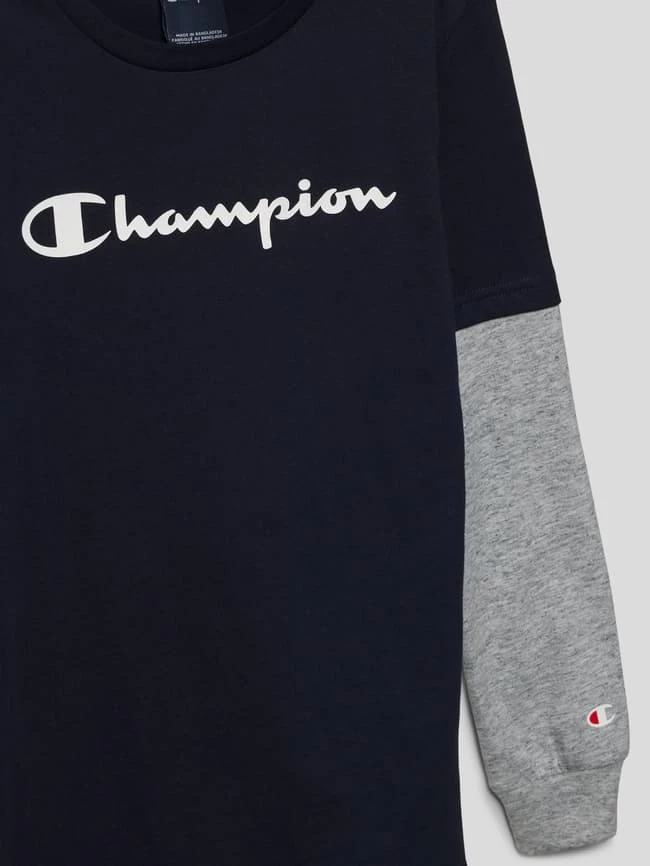 CHAMPION Longsleeve Mit Logo-Print - Marineblau 1 CHAMPION Longsleeve Mit Logo-Print - Marineblau