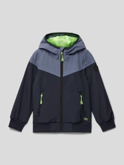 CARS JEANS Jacke Mit Reißverschlusstaschen Modell 'Reshamm' - Marineblau