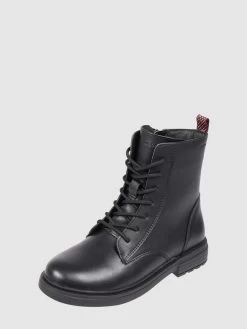 Geox Boots In Leder-Optik Modell 'Eclair' - Schwarz