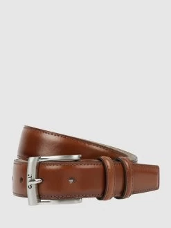 G.O.L. Ledergürtel Mit Dornschließe - Cognac