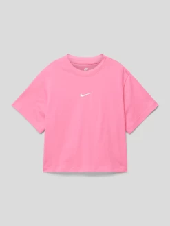 Nike T-Shirt Mit Logo-Stitching - Neon Pink