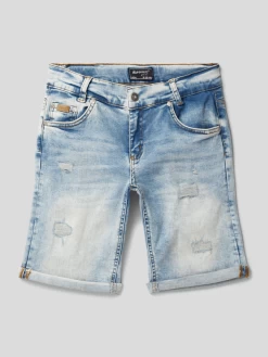 Blue Effect Jeansshorts Mit Stretch-Anteil Modell 'Boys Jean Short' - Hellblau