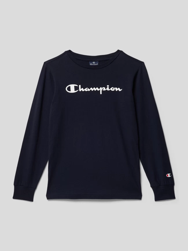 CHAMPION Longsleeve Mit Label-Print - Marineblau 1 CHAMPION Longsleeve Mit Label-Print - Marineblau