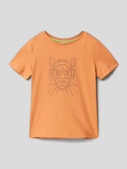 S.Oliver RED LABEL T-Shirt Mit Motiv-Print - Orange