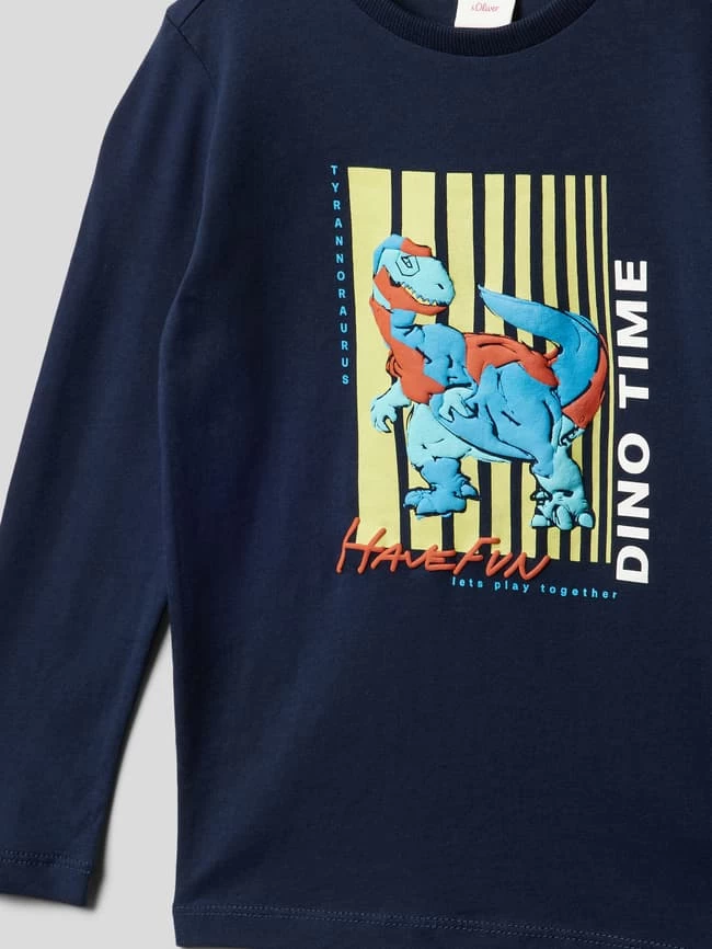 S.Oliver RED LABEL Longsleeve Mit Motiv-Print - Marineblau 2 S.Oliver RED LABEL Longsleeve Mit Motiv-Print - Marineblau – Bild 2